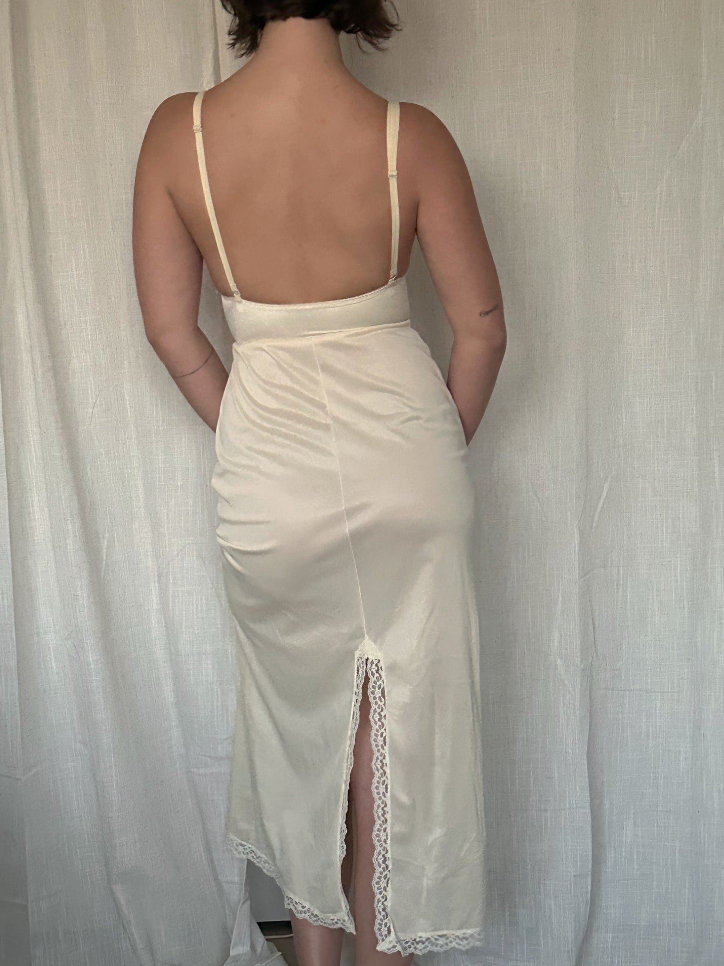 Vintage Cream Slip Dress