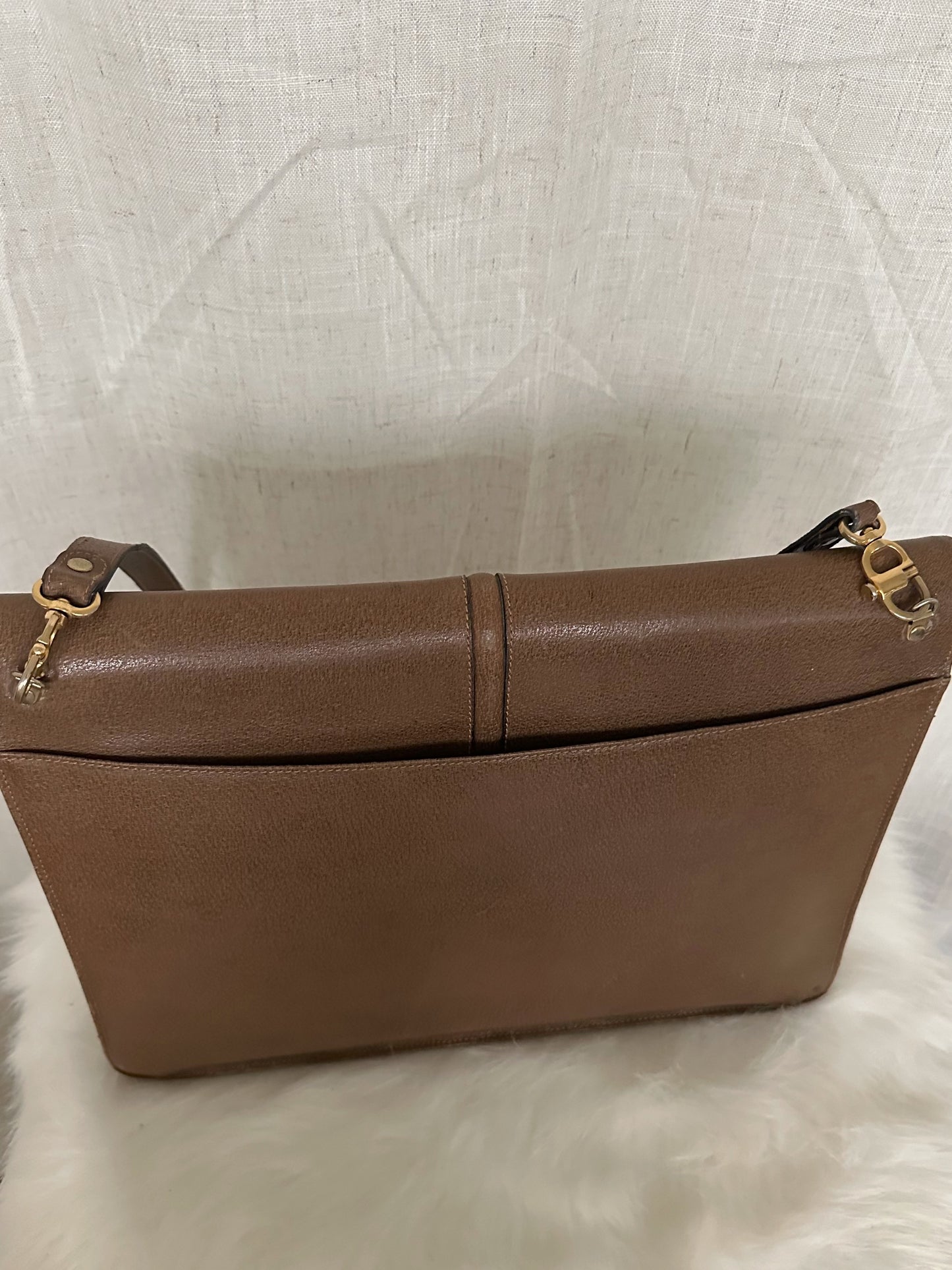 Tan Leather Messenger Bag