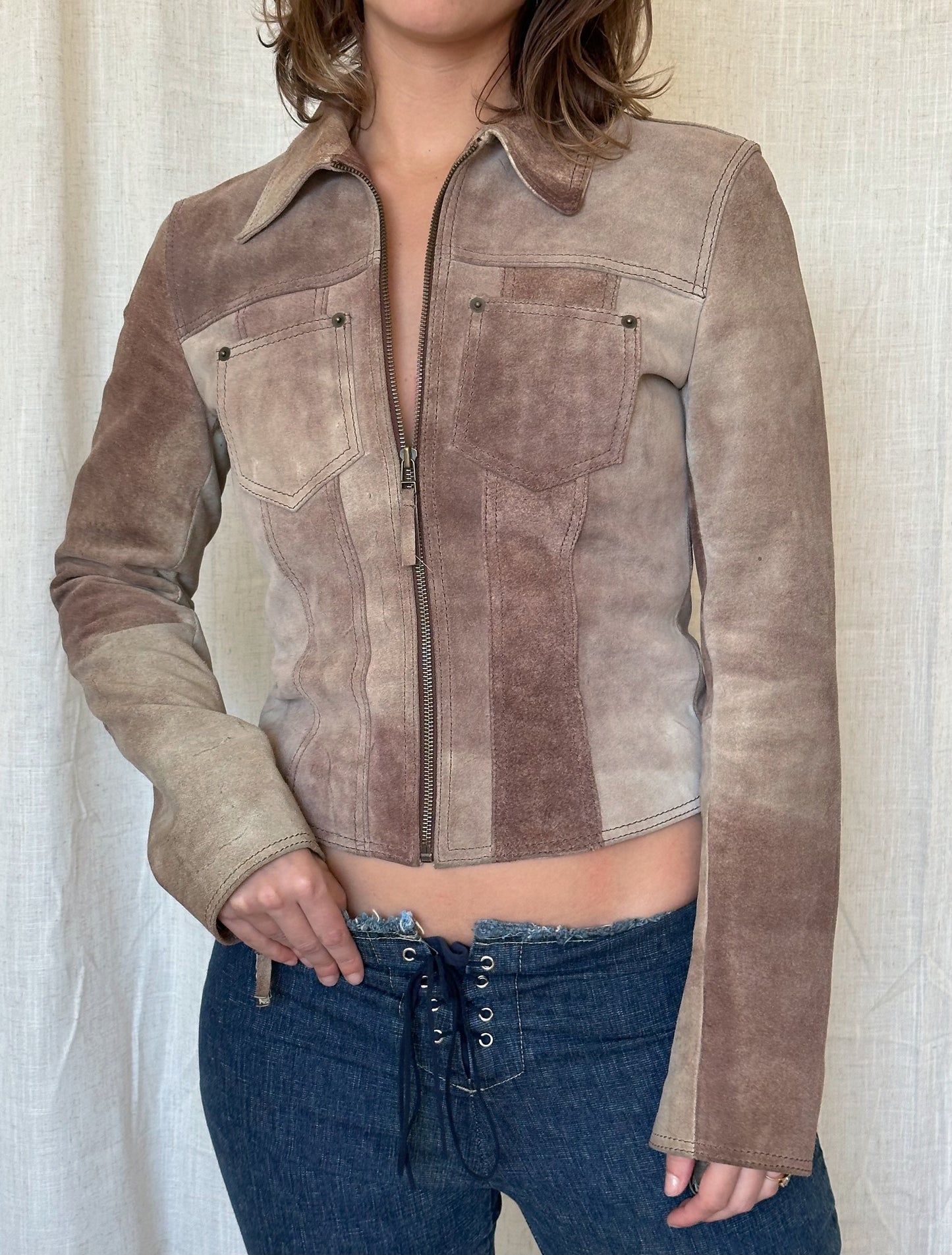 Lili Rose Tan Suede Jacket