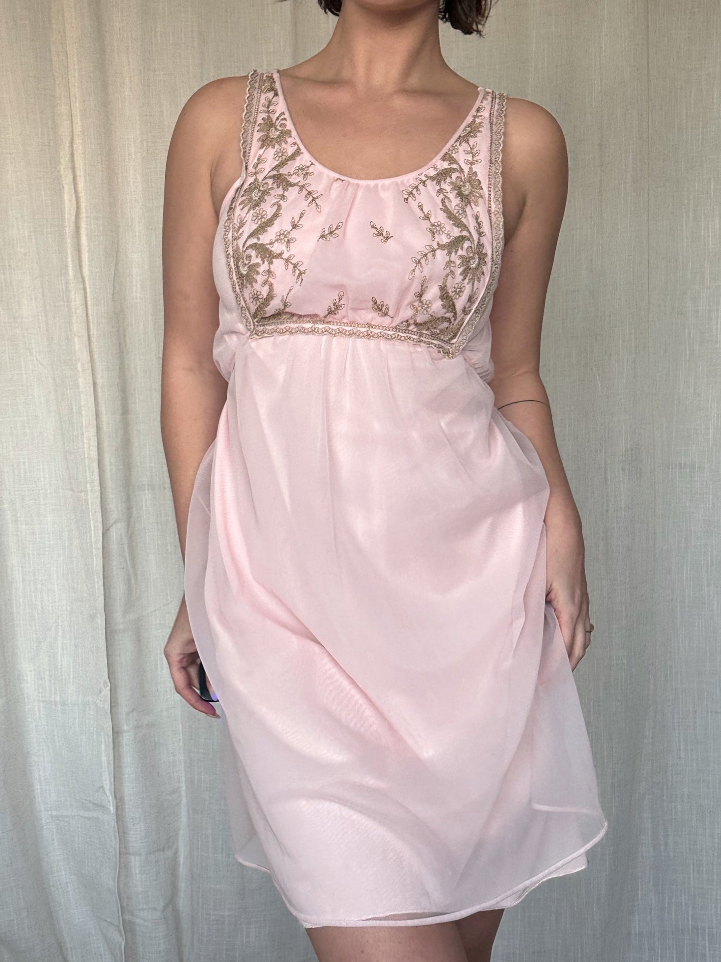Vintage Pink Babydoll Nighty