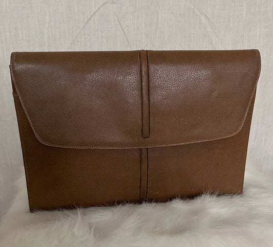 Tan Leather Messenger Bag