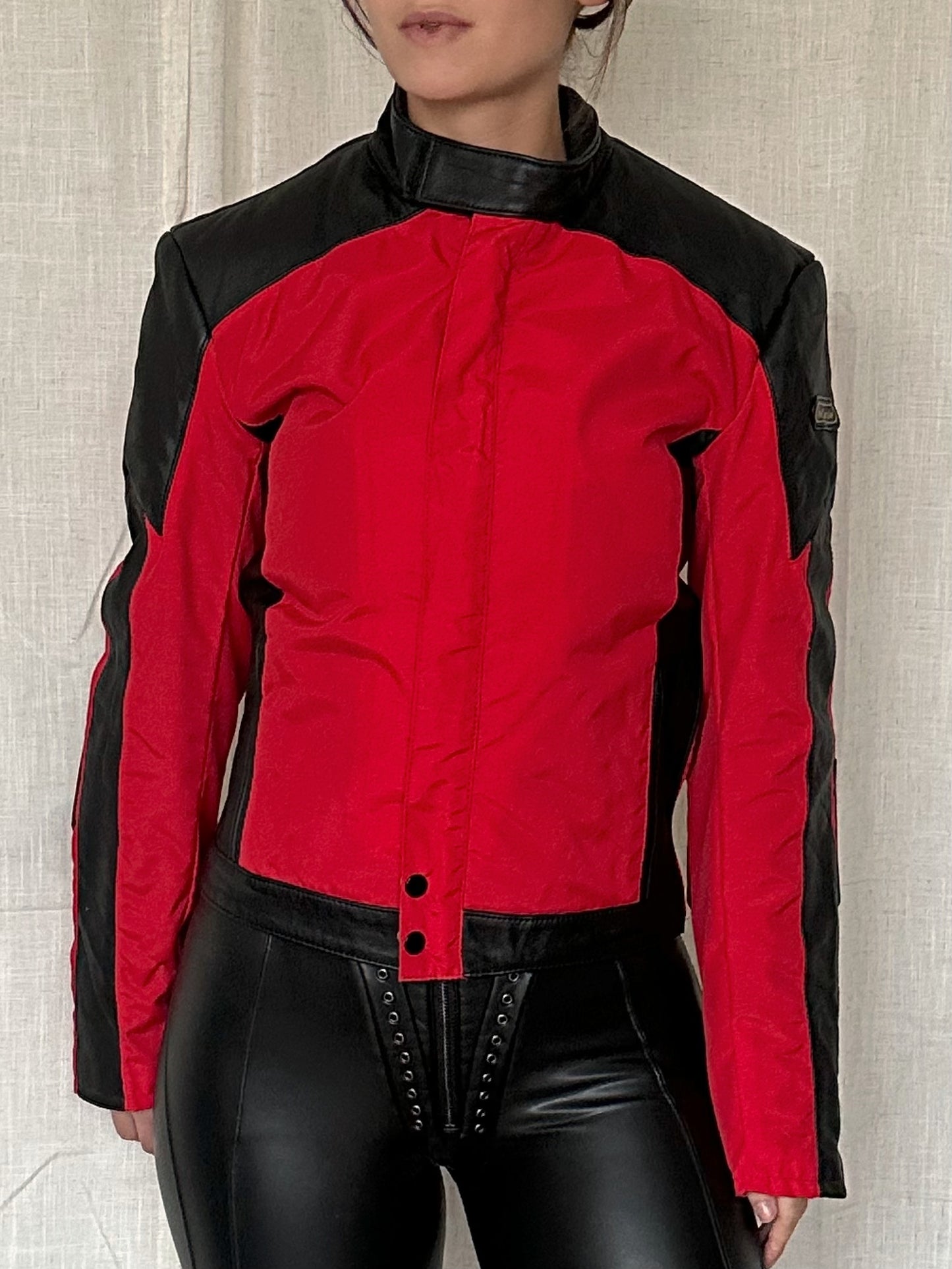 Black and Red Biker Jacket