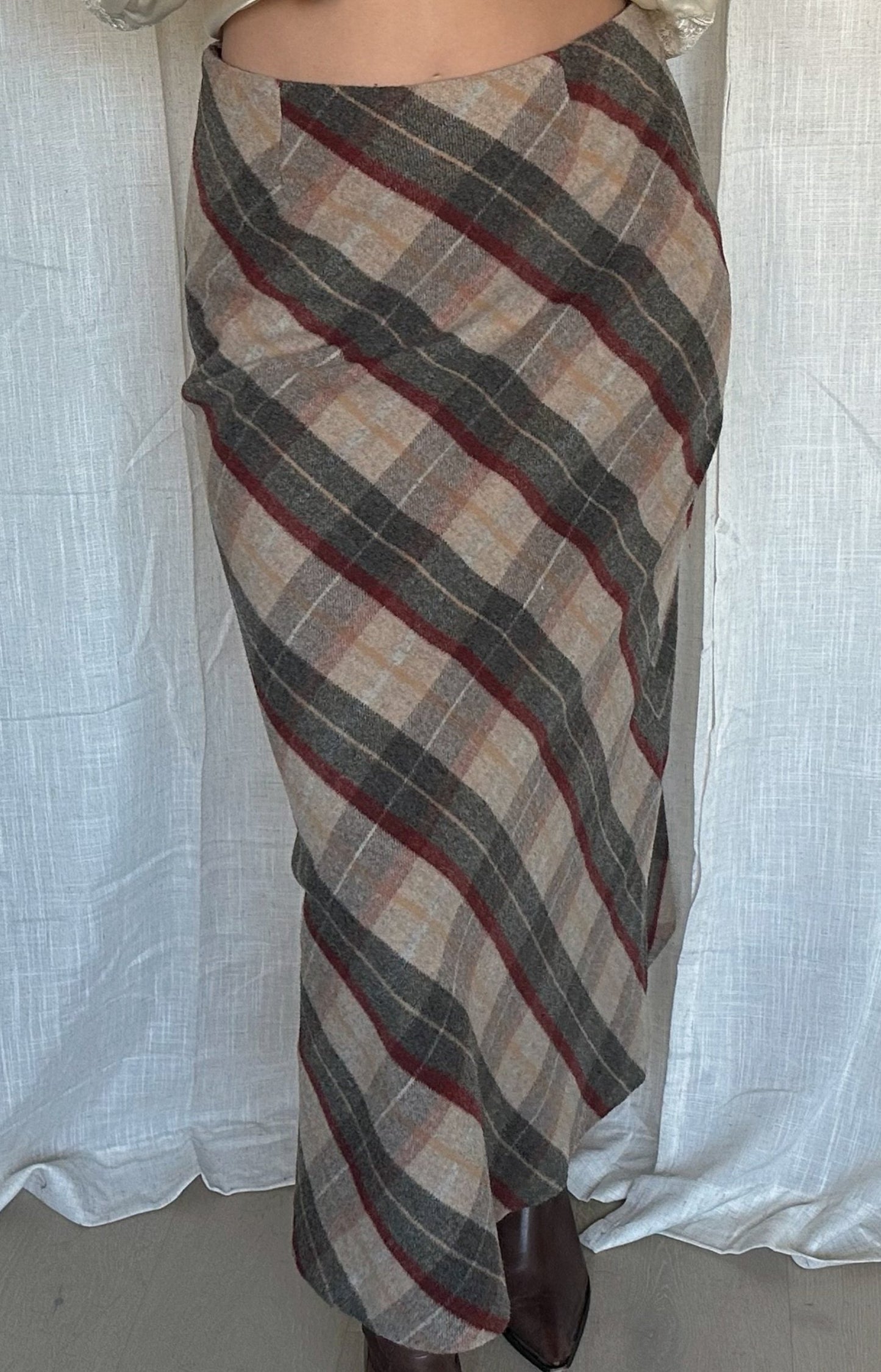 Vintage Wool Full Length Skirt